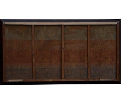 Large Tapestry Featuring a Medieval Market Scene in Wood Frame