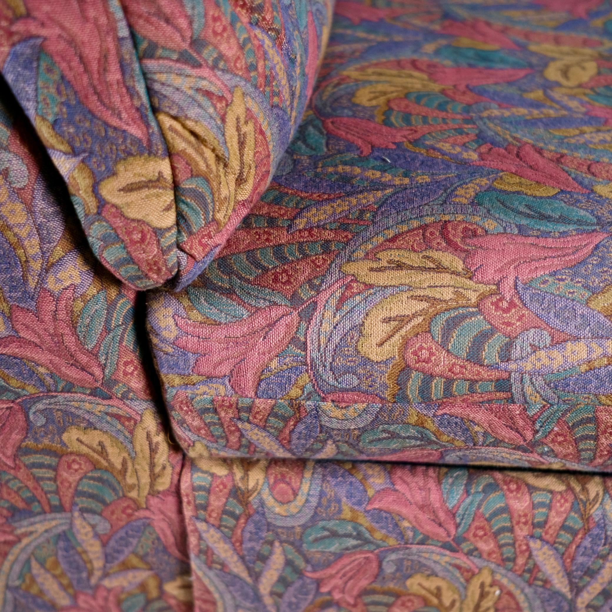 Large tapestry style armchair or small sofa by Beka, France, 1970s 7
