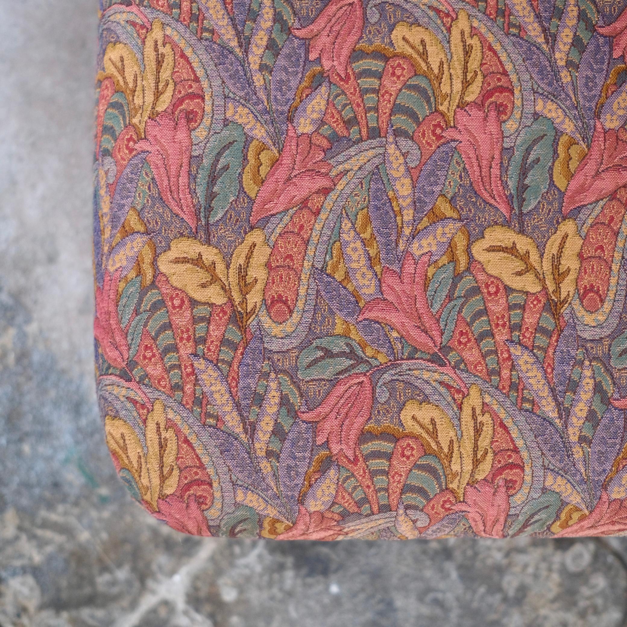 Large tapestry style armchair or small sofa by Beka, France, 1970s 8