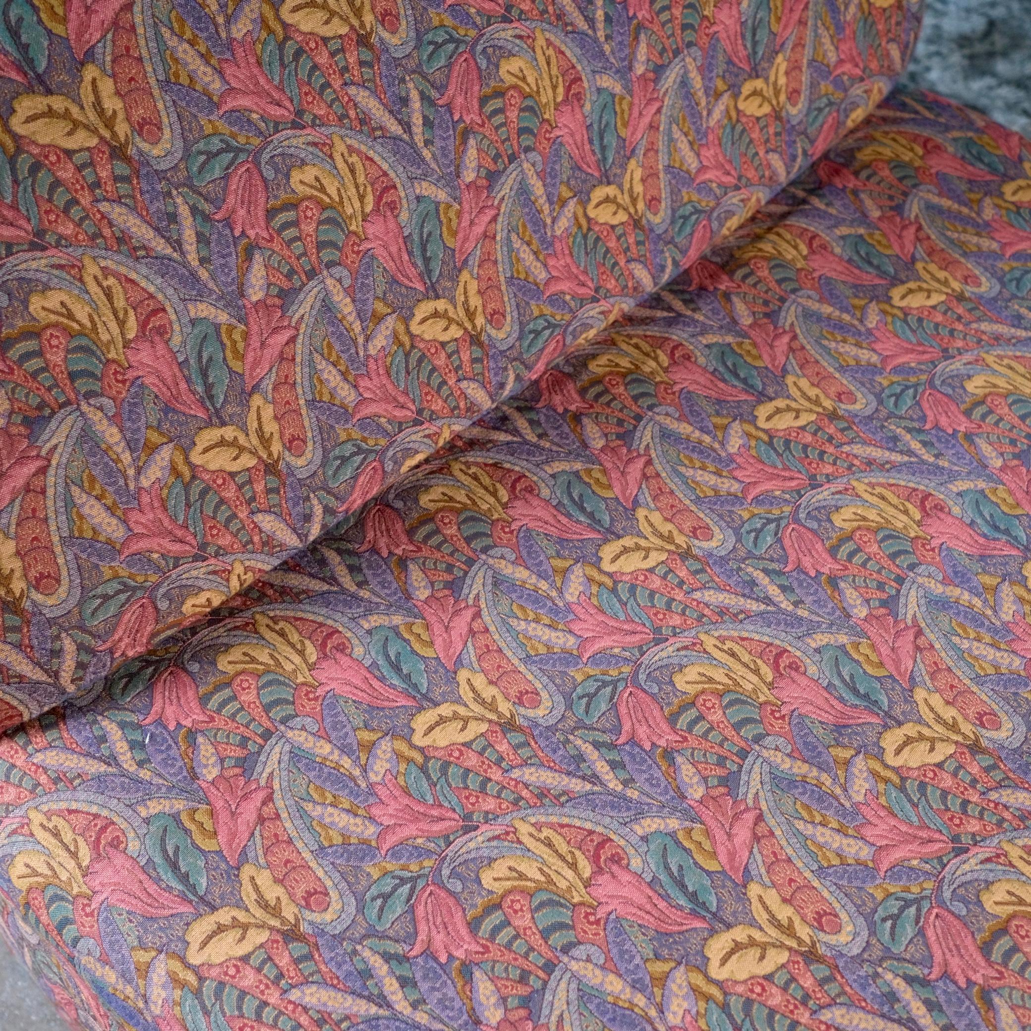 Large tapestry style armchair or small sofa by Beka, France, 1970s 9