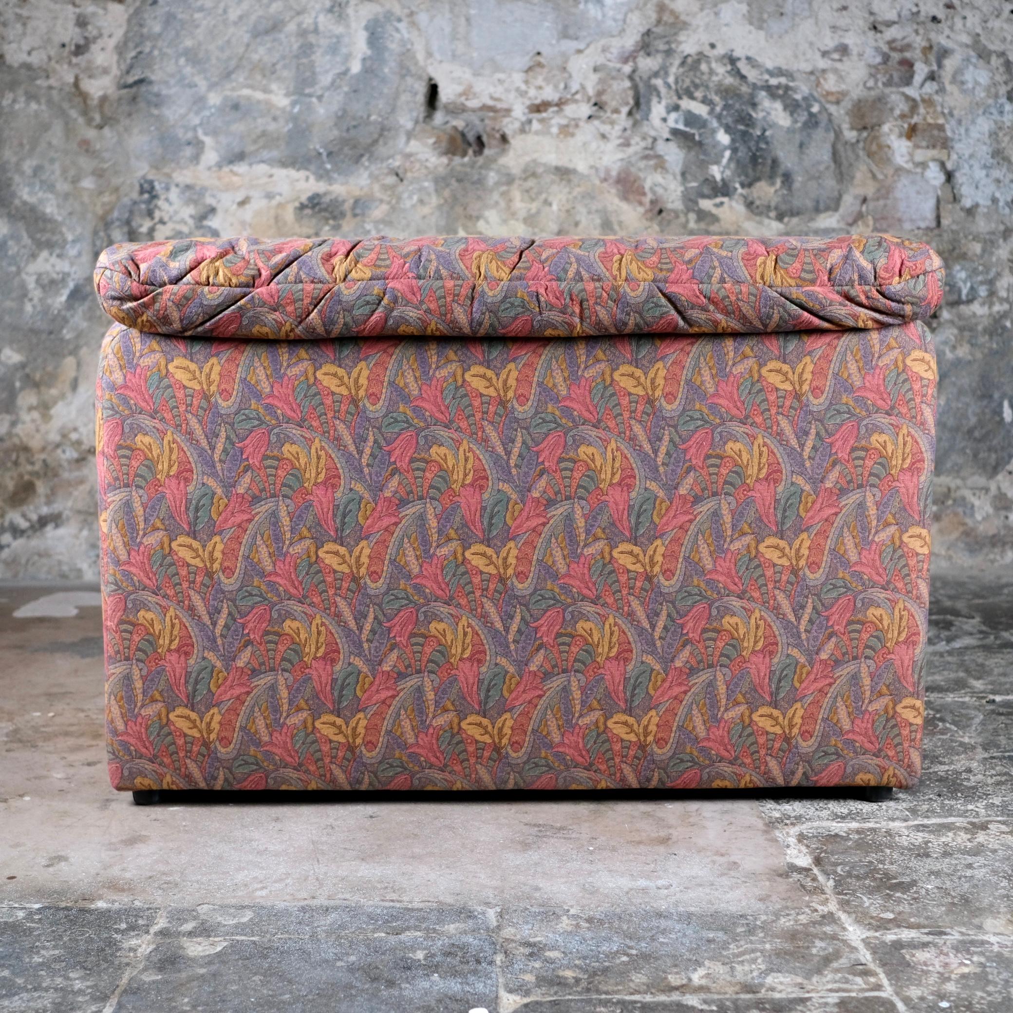 Large tapestry style armchair or small sofa by Beka, France, 1970s 1