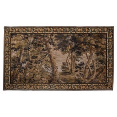 Antique Large tapestry / tapestry with a forest motif 355 x 208 cm
