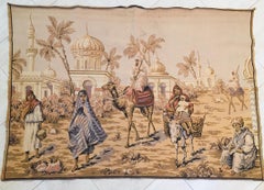 Large Tapestry with an 19th Century Orientalist Scene and Moorish Architecture