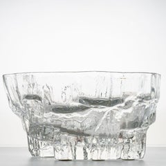 Large Tapio Wirkkala Glass Footed Bowl, Inari, Finland