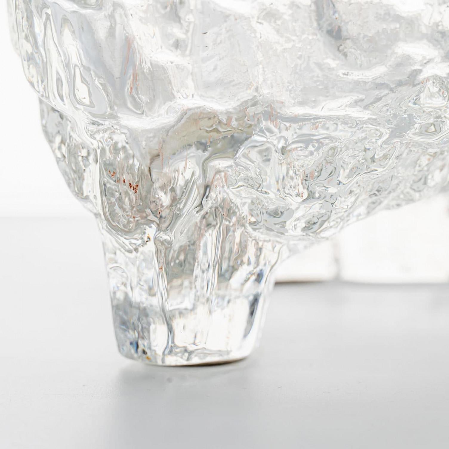 Moulé Grand bol à pied en verre Tapio Wirkkala, Inari, Finlande en vente