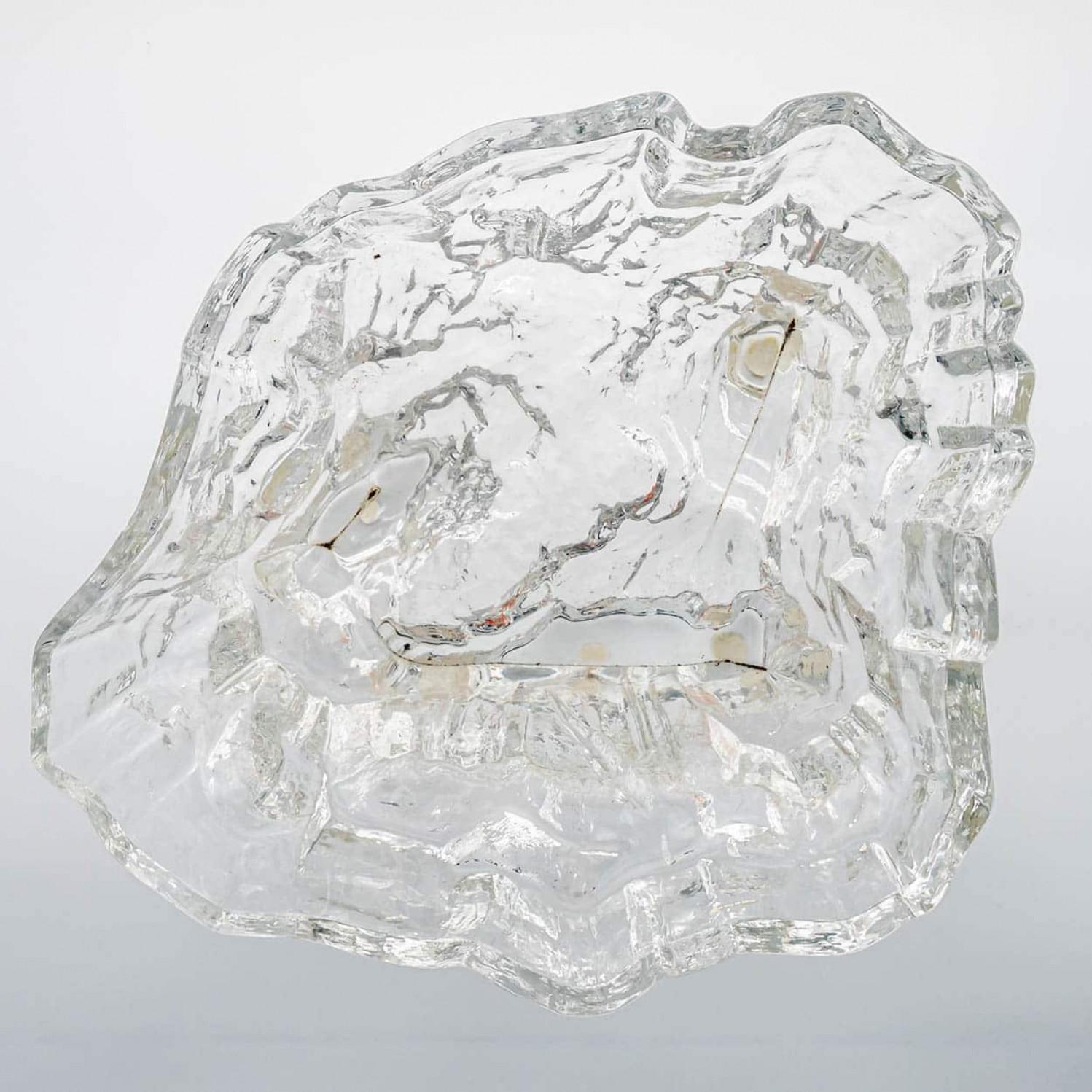 Verre Grand bol à pied en verre Tapio Wirkkala, Inari, Finlande en vente