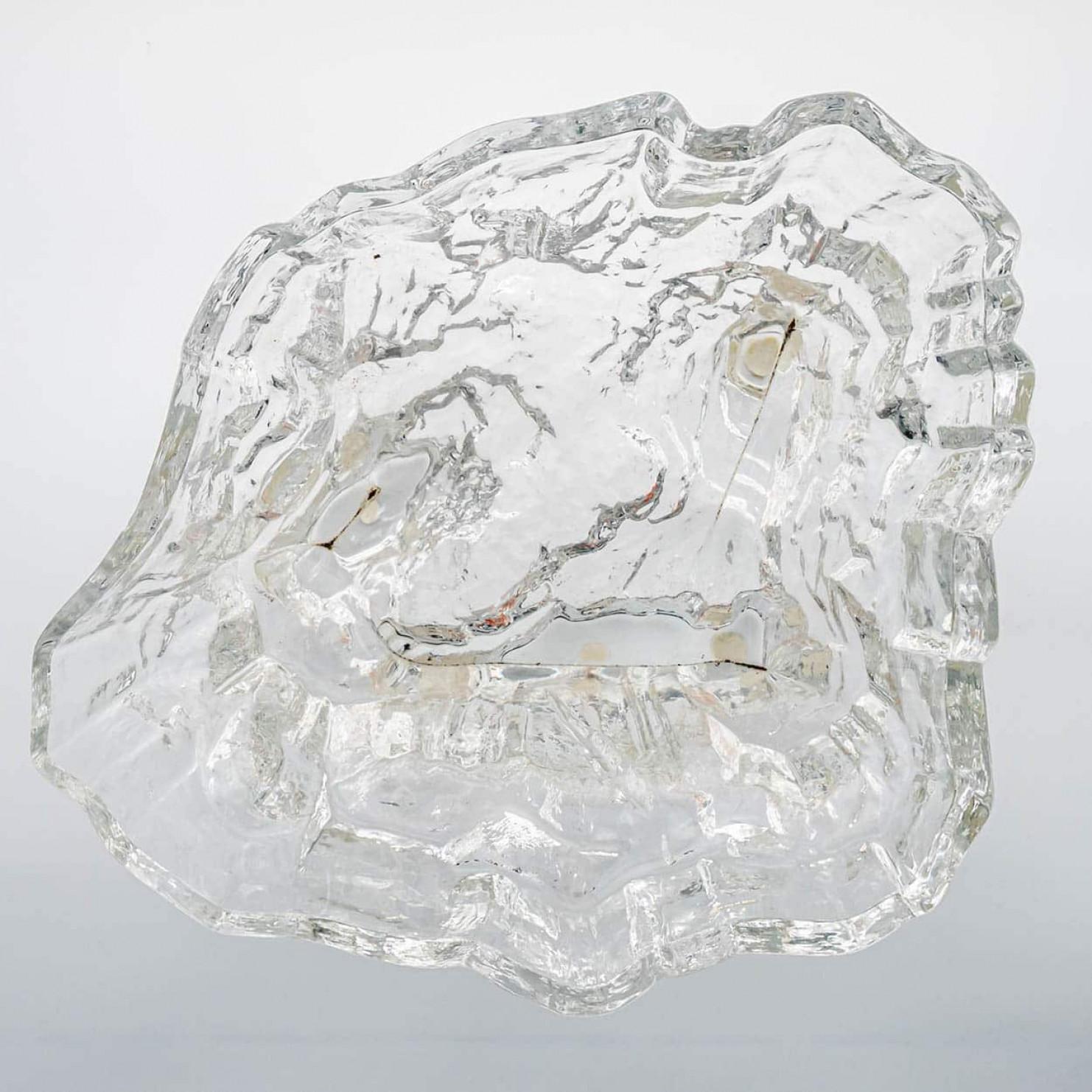 Large Tapio Wirkkala Glass Footed Bowl, Inari, Finland Vidrio en venta