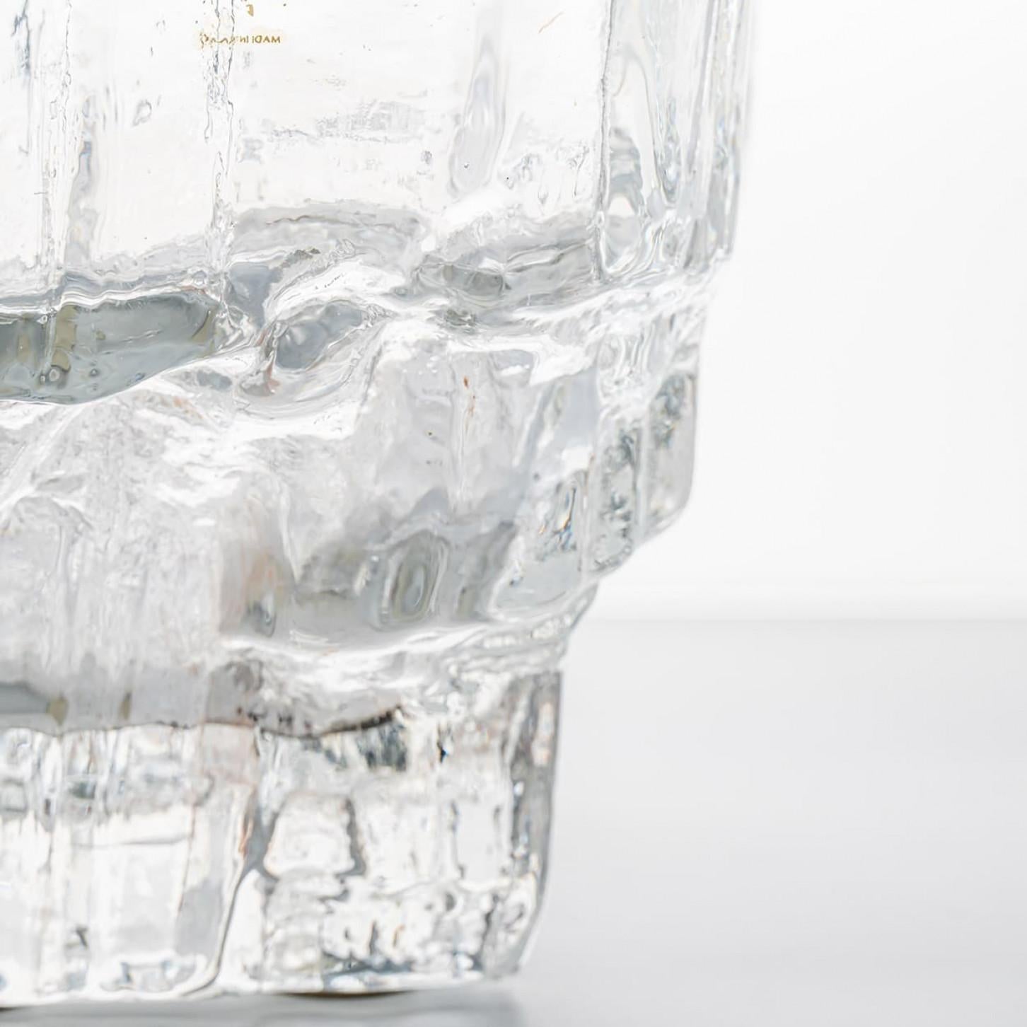 Large Tapio Wirkkala Glass Footed Bowl, Inari, Finland en venta 1