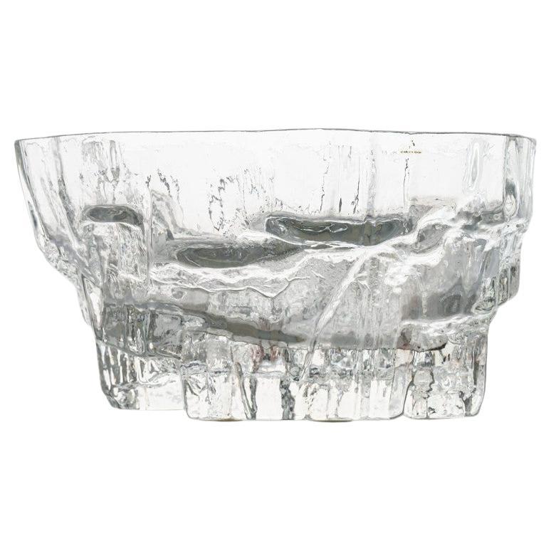 Large Tapio Wirkkala Glass Footed Bowl, Inari, Finland
