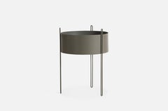 Large Taupe Pidestall Planter by Emilie Stahl Carlsen