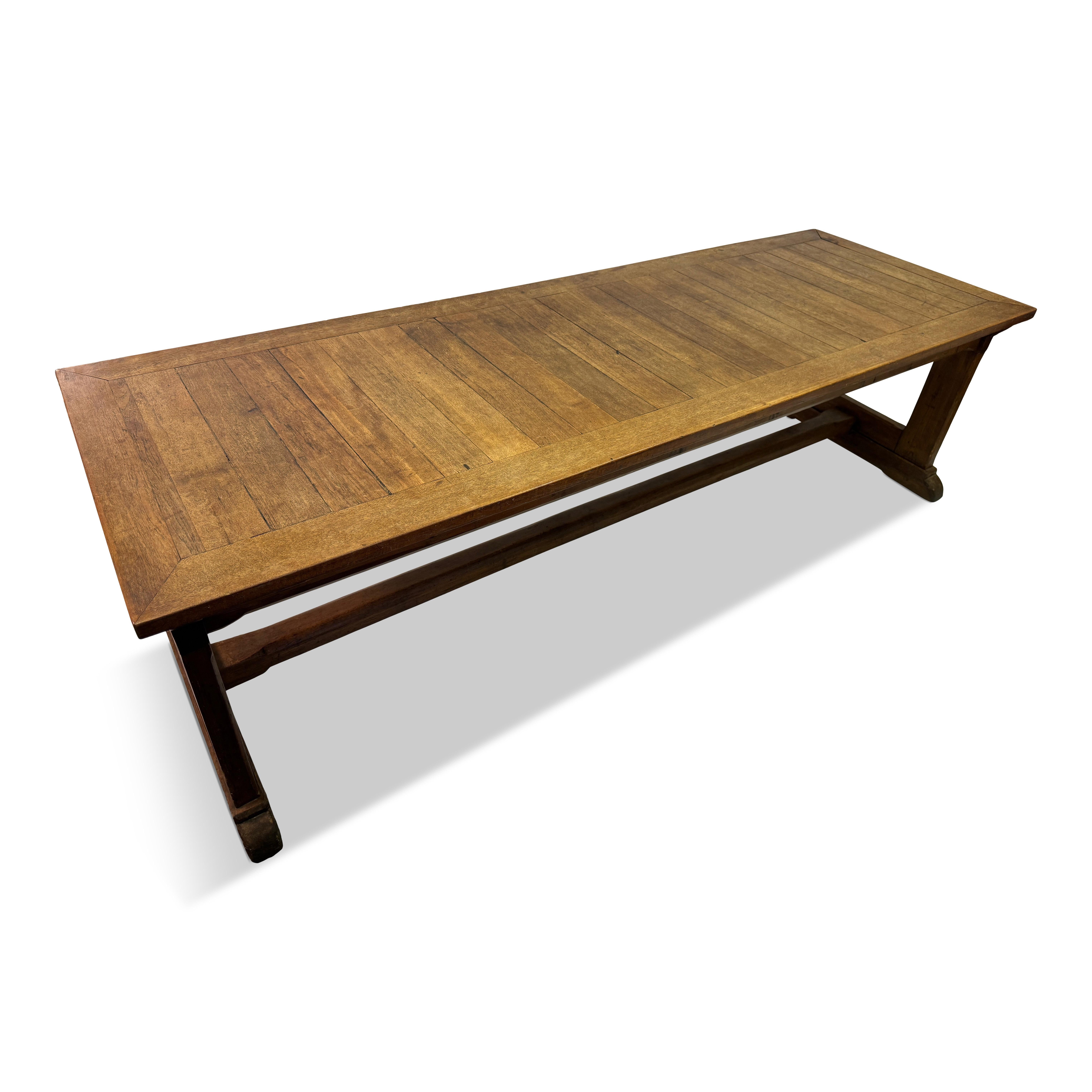 Large Teak and Pine Refectory Table 10