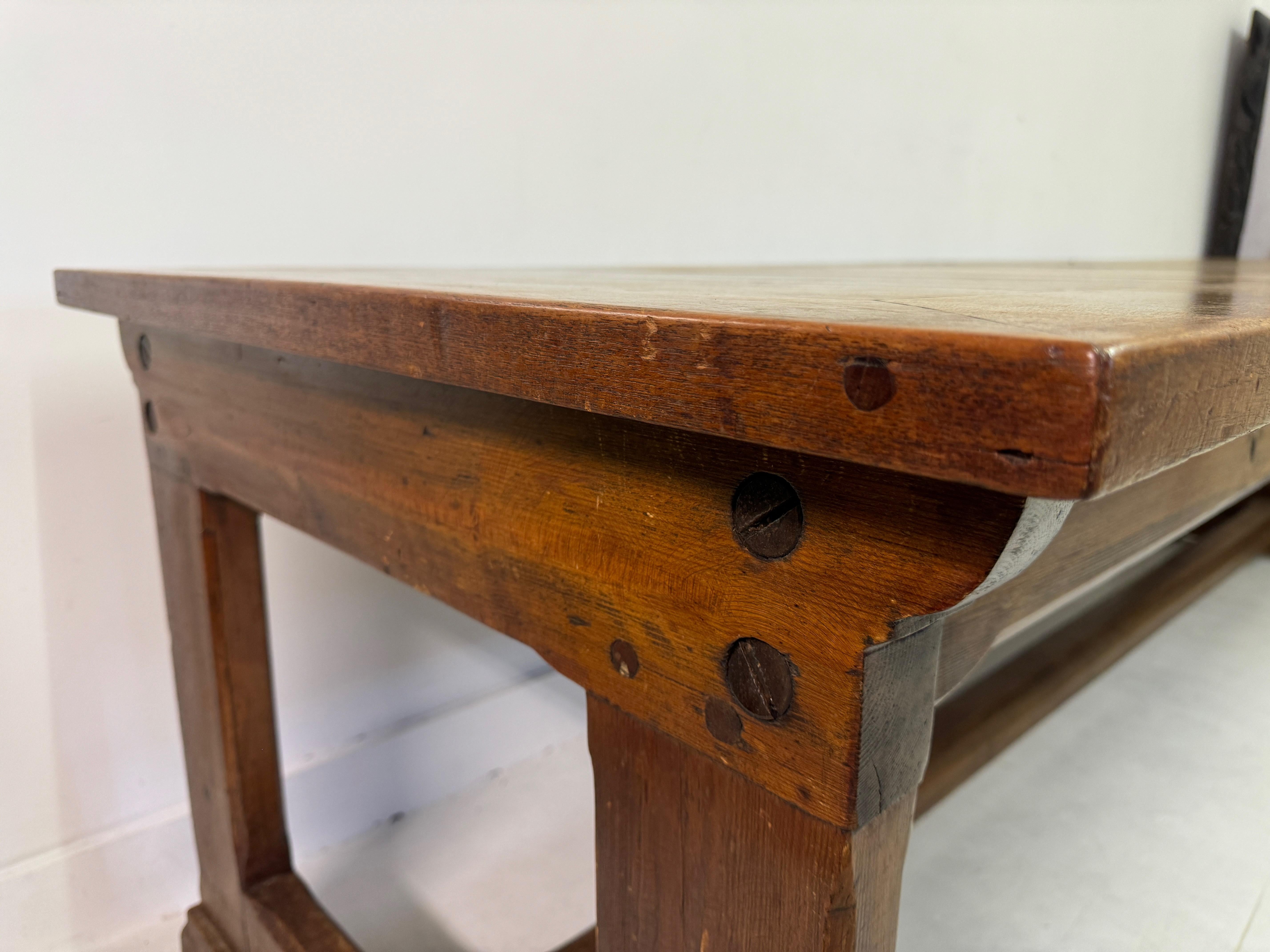 Large Teak and Pine Refectory Table 3