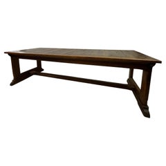 Grande tavolo da refettorio in teak e pino
