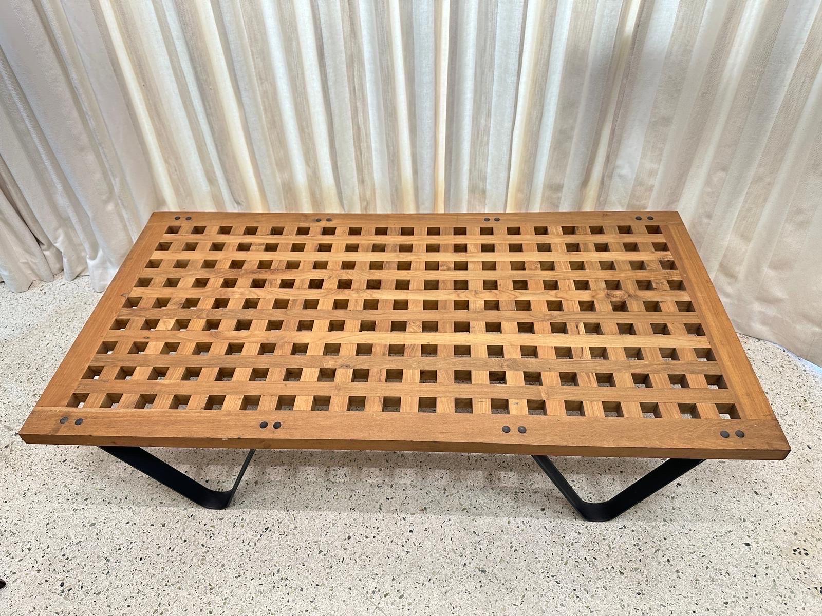 Large Teak Architectural Ship Remnant Coffee Table For Sale 1