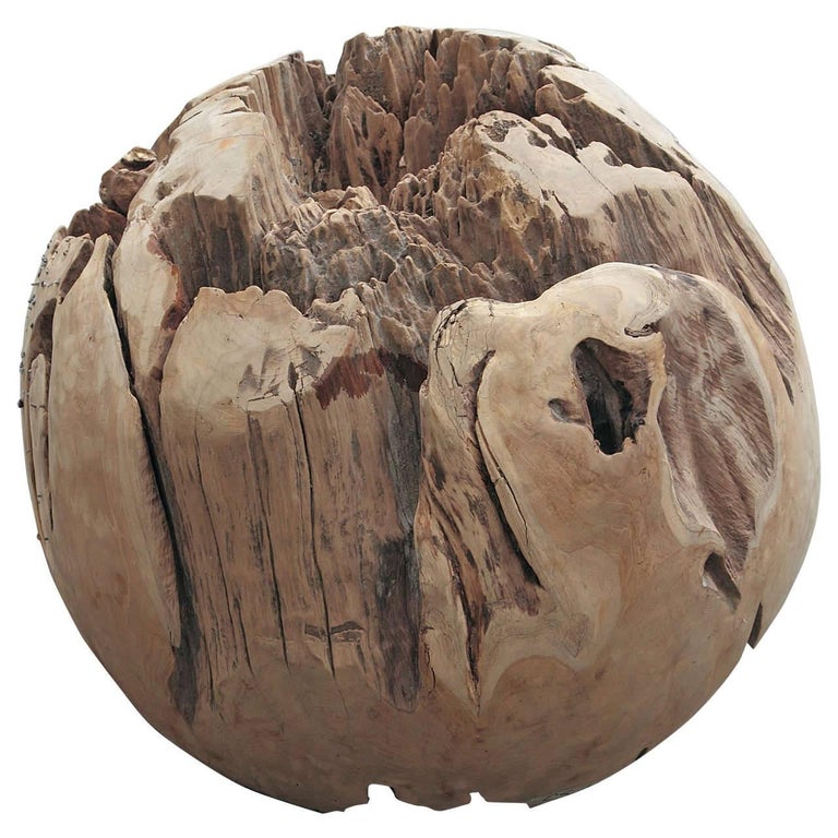 Large Teak Balls for Home Decor or Garden Accessories at 1stDibs