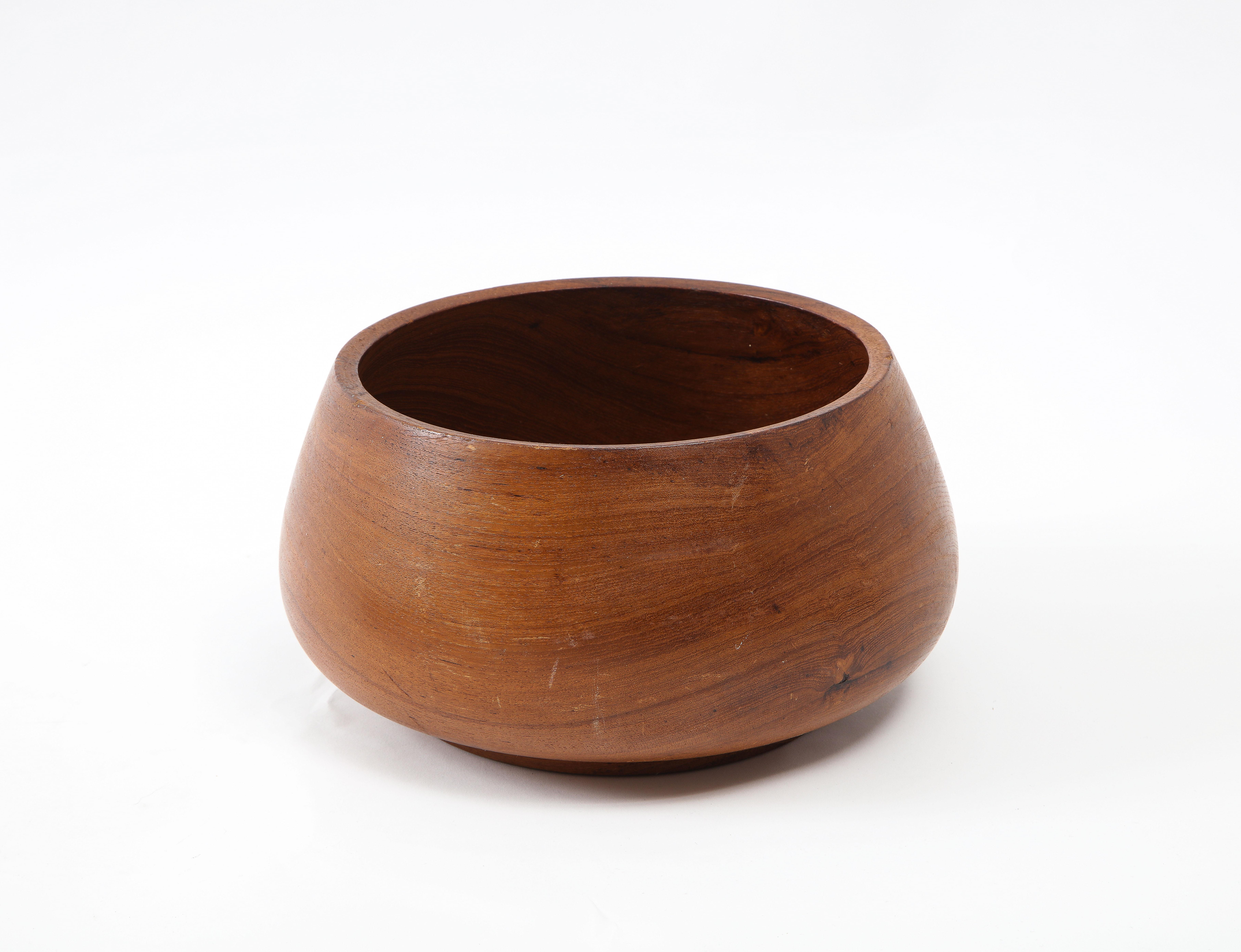 Large Teak Bowl with Four Smaller Ones, Sweden 1960's In Good Condition In New York, NY