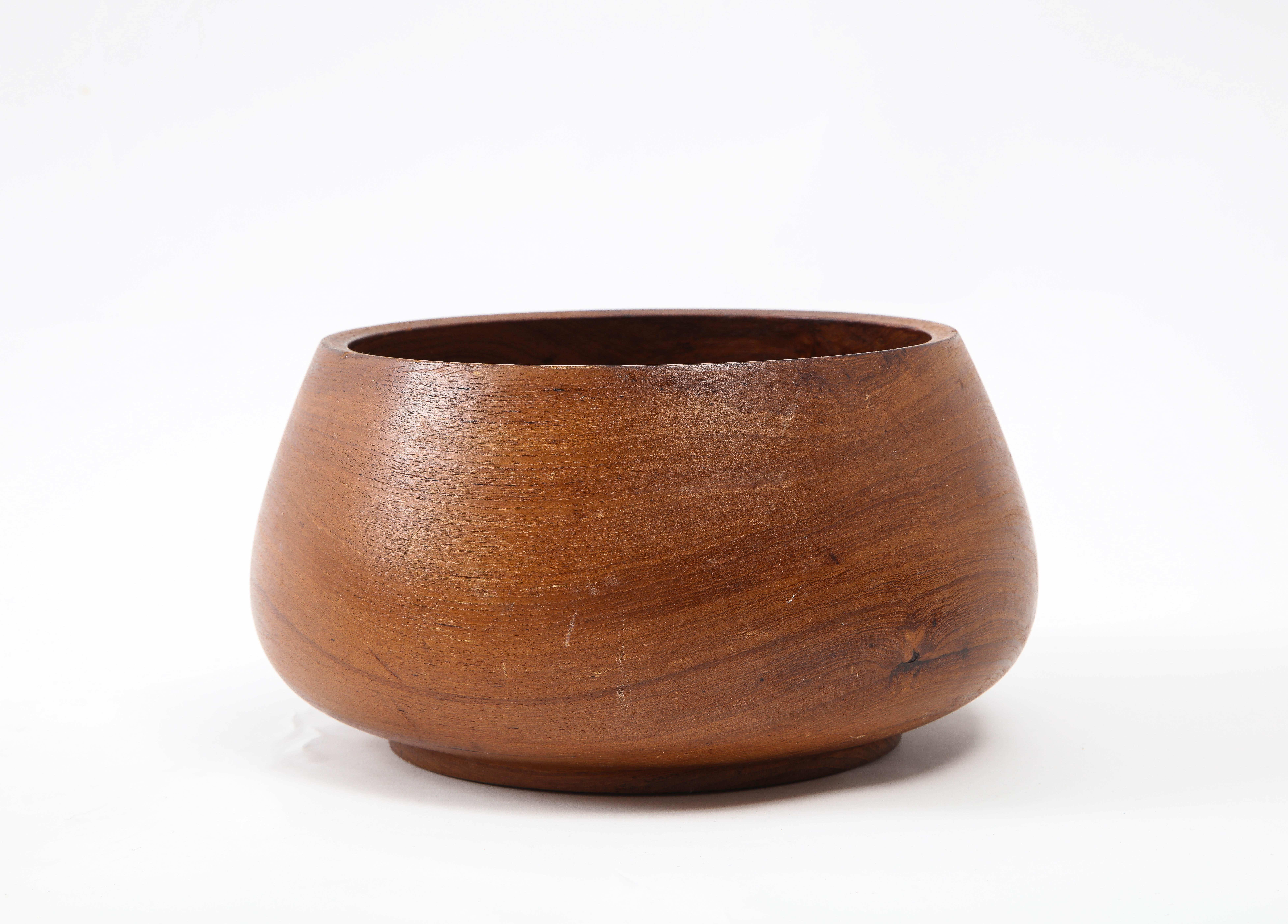 20th Century Large Teak Bowl with Four Smaller Ones, Sweden 1960's