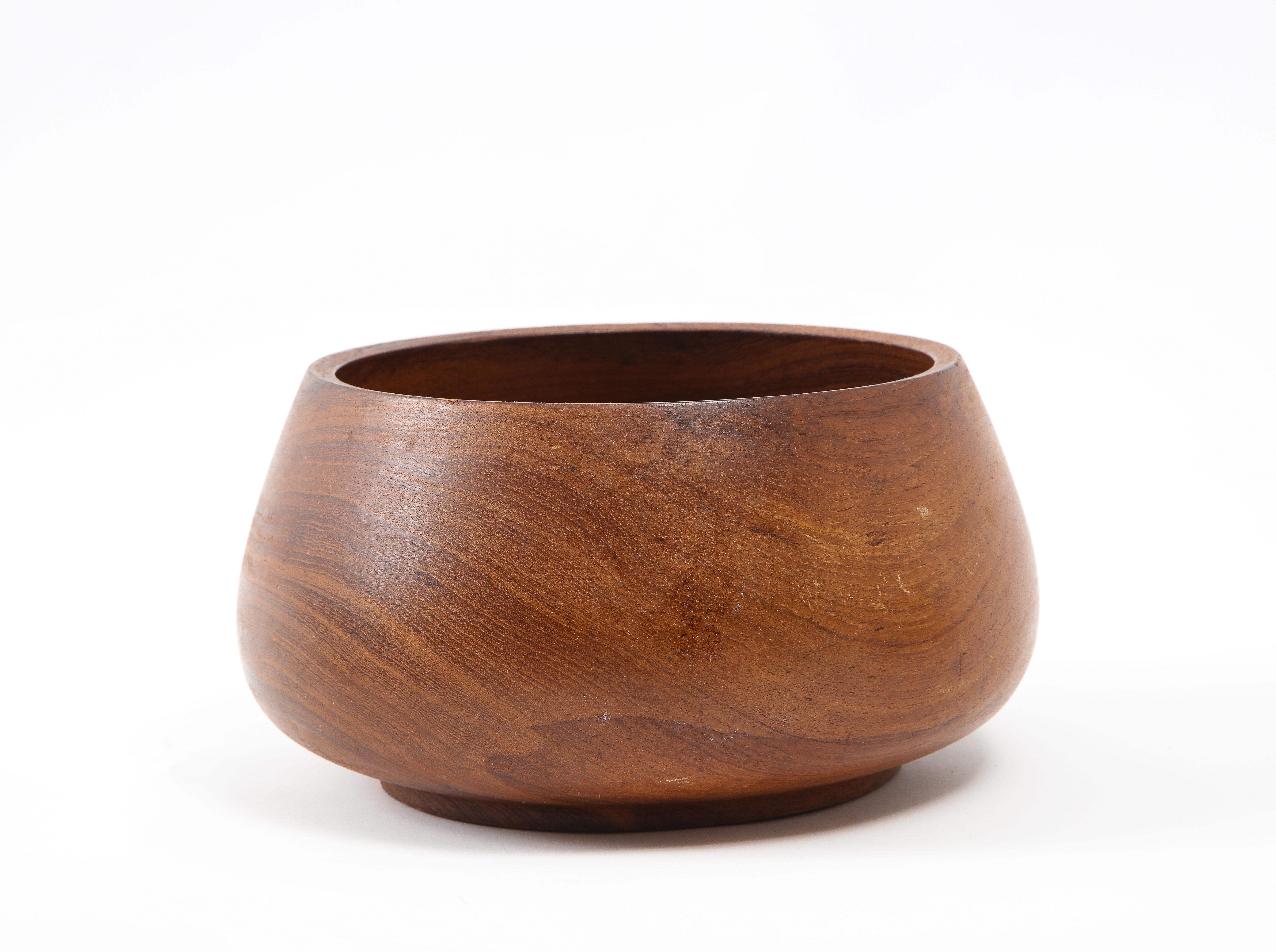 Large Teak Bowl with Four Smaller Ones, Sweden 1960's 2