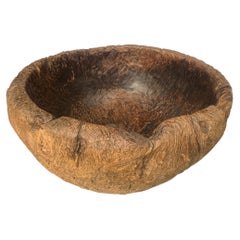 Large Teak Burl Wood Bowl from Java, Indonesia, c. 1950