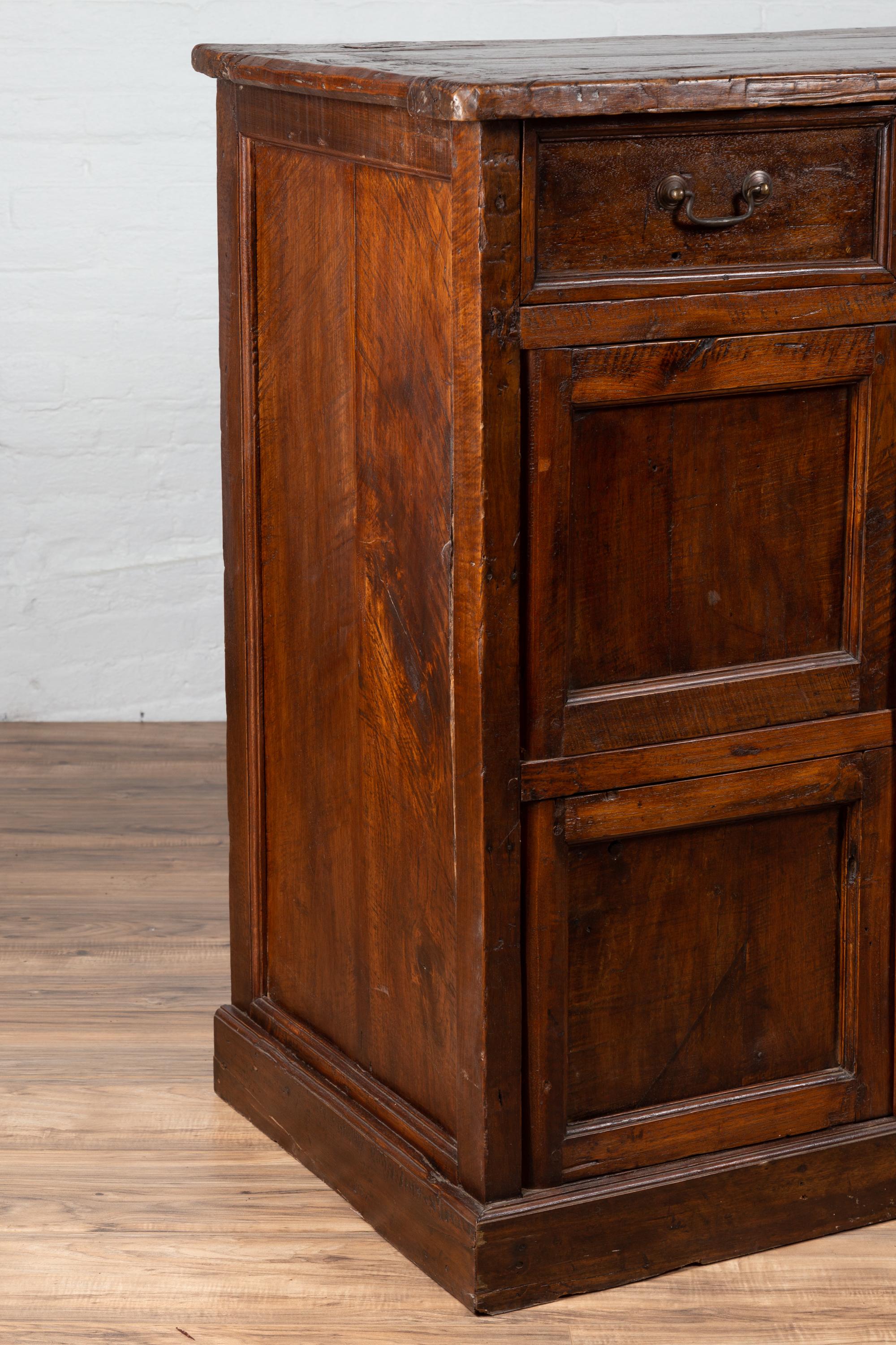 Large Teak Cabinet from Java, with Four Drawers and Four Sets of Double Doors For Sale 8