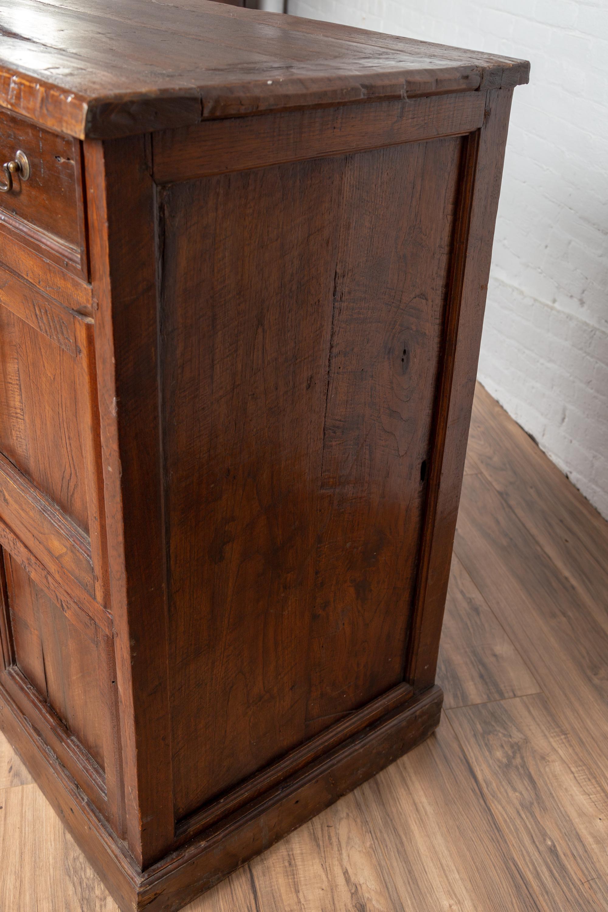 Large Teak Cabinet from Java, with Four Drawers and Four Sets of Double Doors For Sale 12