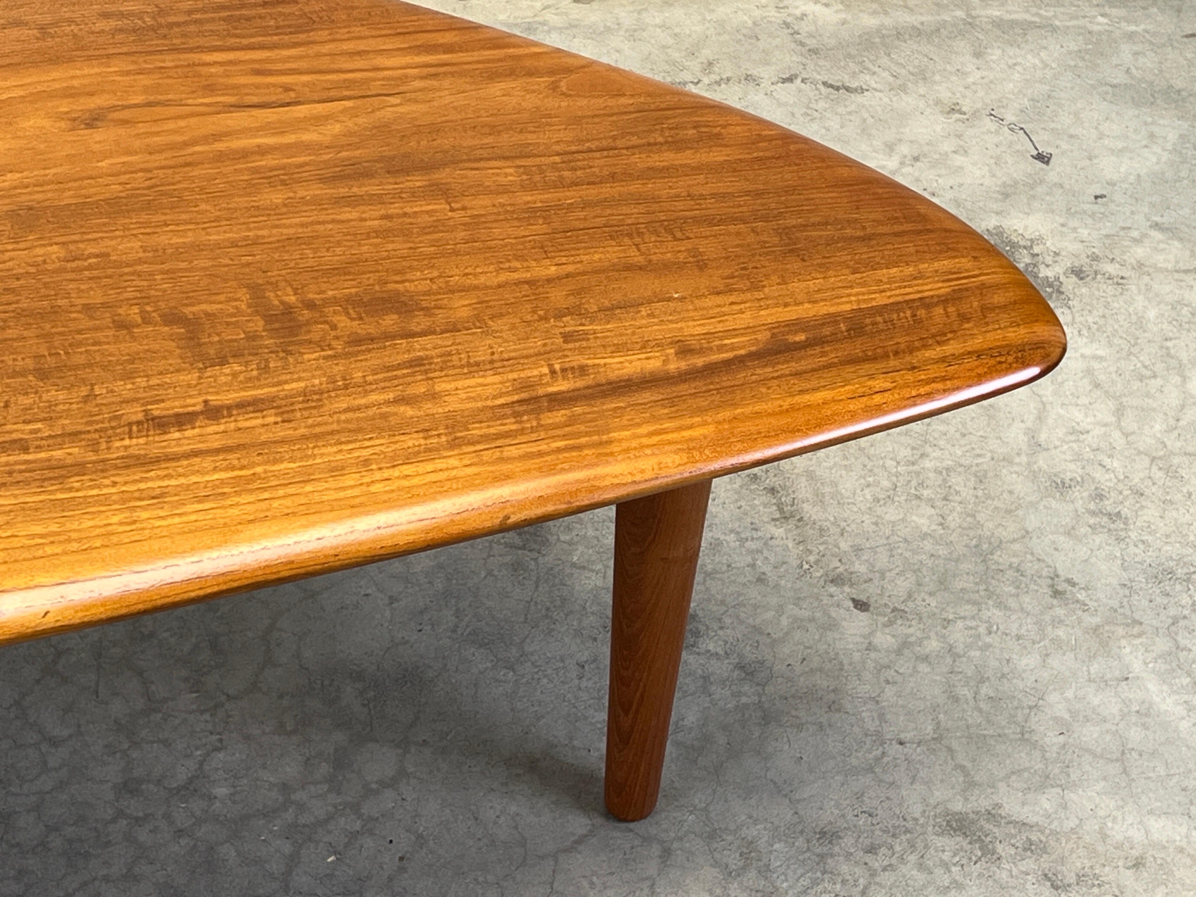 Grande table basse en teck de Johannes Aasbjerg en vente 12