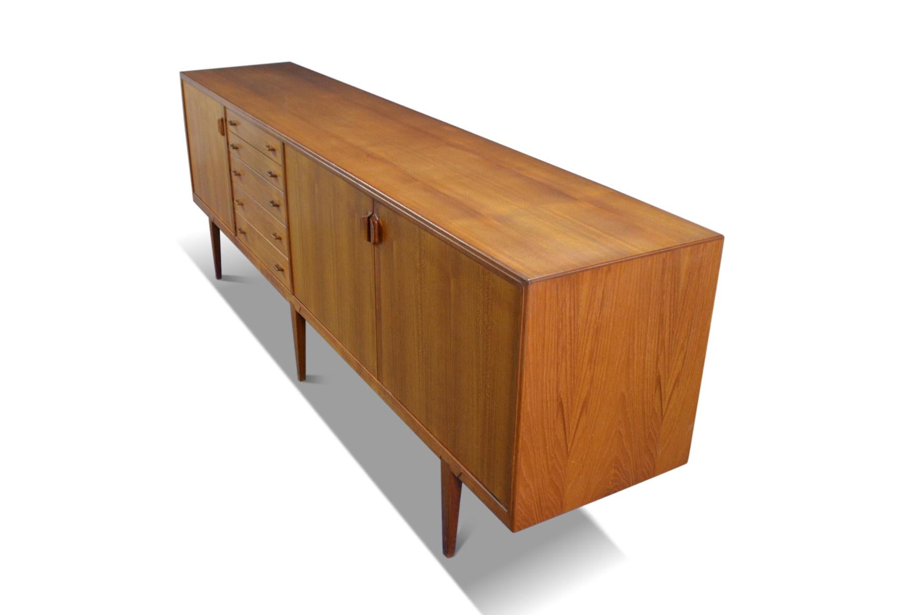 Large Teak Credenza by Henry Rosengren Hansen In Good Condition In Berkeley, CA