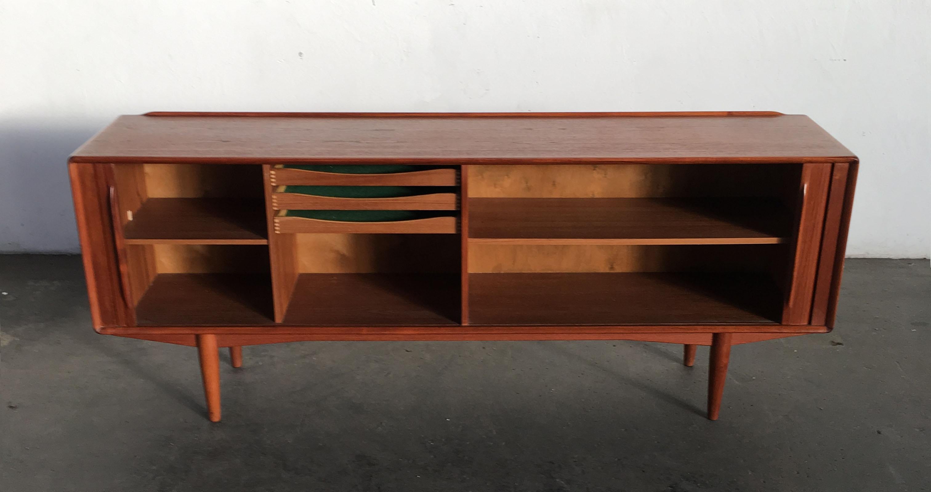 Norwegian Large Teak Credenza Sideboard by Alf Aarseth for Gustav Bahus, Norway, 1960s For Sale