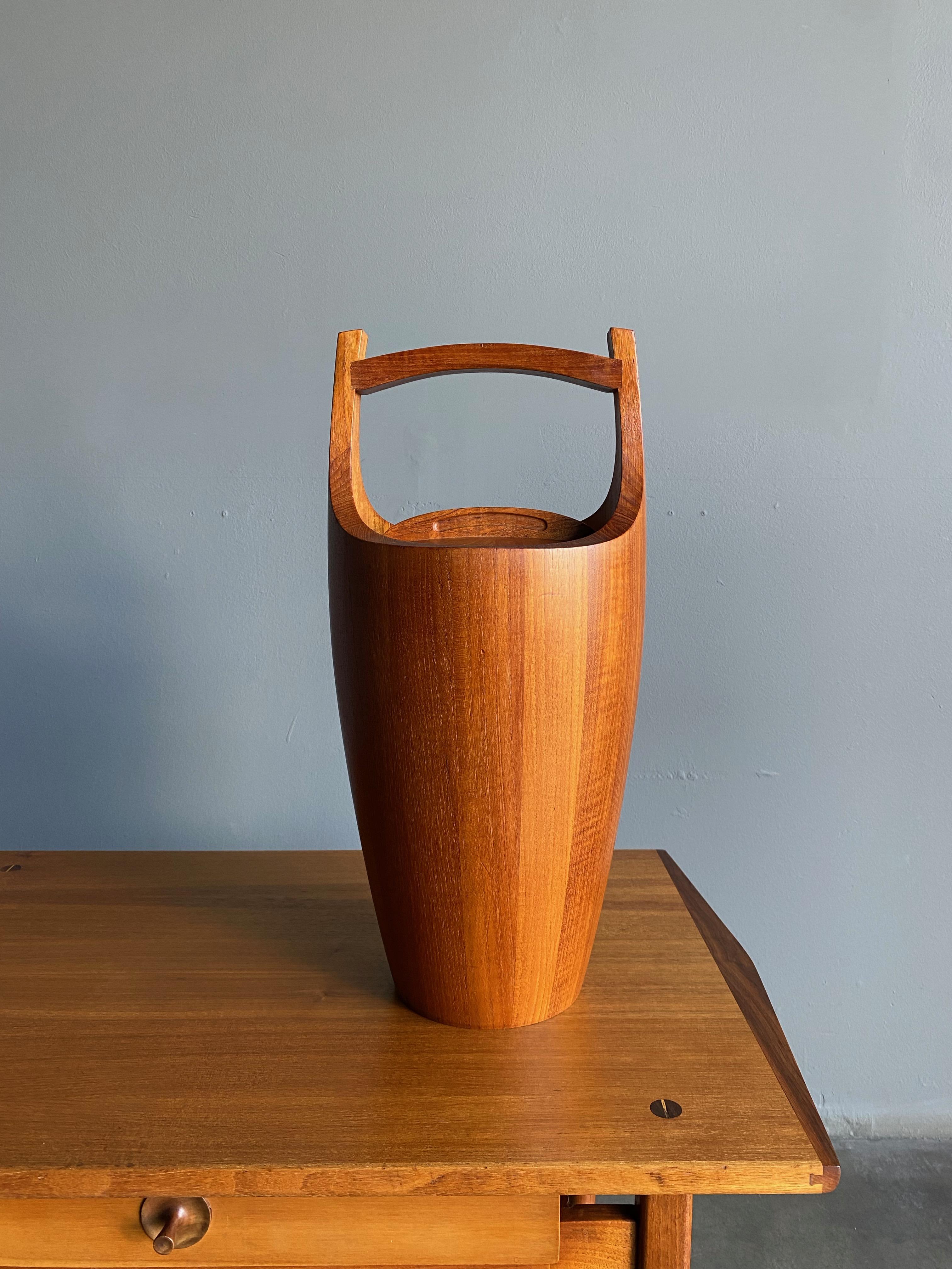 Woodwork Large Teak Danish Ice Bucket by Jens H. Quistgaard for Dansk