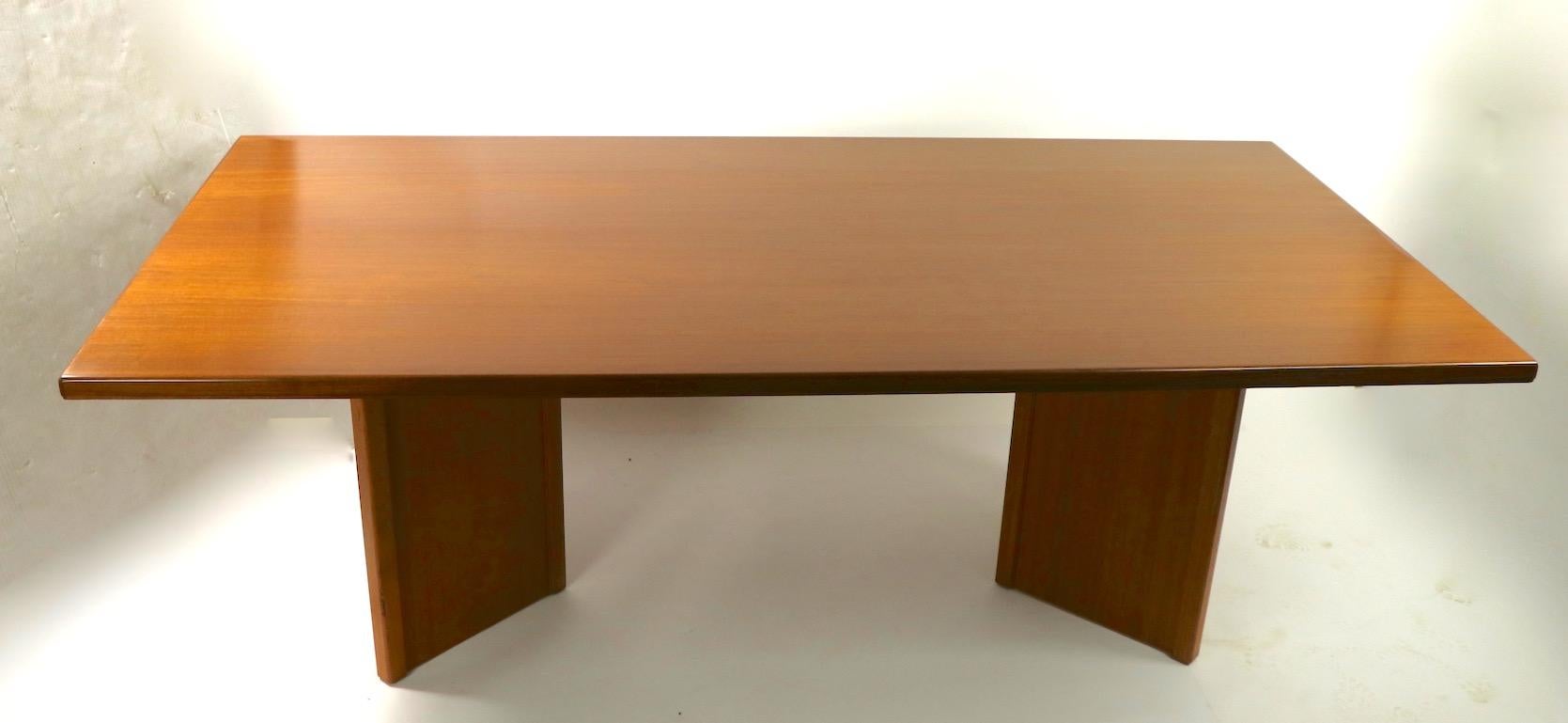 Large Teak Danish Mid Century Conference Dining Table 5