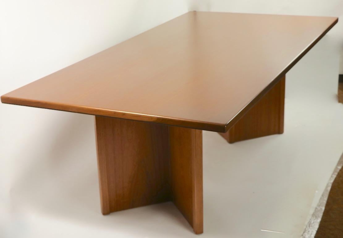 Large Teak Danish Mid Century Conference Dining Table 8