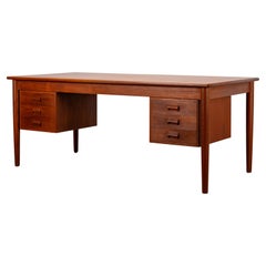 Large Teak Desk by Børge Mogensen for Søborg, Denmark, 1960s
