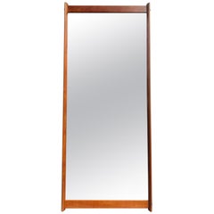 Large Teak Framed Wall Mirror by Aksel Kjersgaard, 1960s