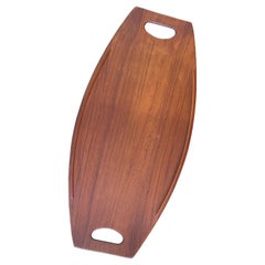 Large Teak Gondola Tray by Jens Quistgaard for Dansk, Early Production