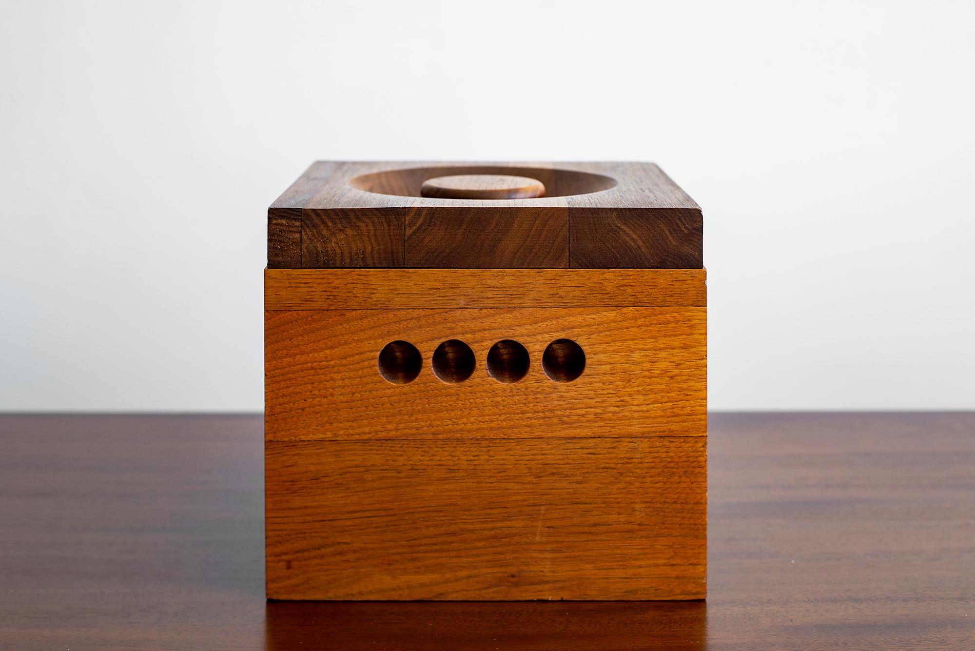 Large Teak Ice Bucket at 1stDibs