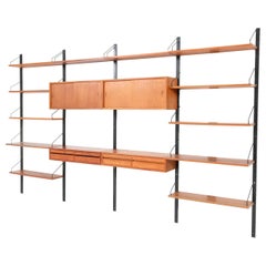 Large Teak Mid-Century Modern Royal Wall Unit by Poul Cadovius, 1950s