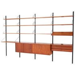 Large Teak Mid-Century Modern Royal Wall Unit by Poul Cadovius, 1950s