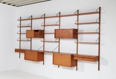 Large Teak Mid-Century Modern Royal Wall Unit by Poul Cadovius for Cado, 1960s