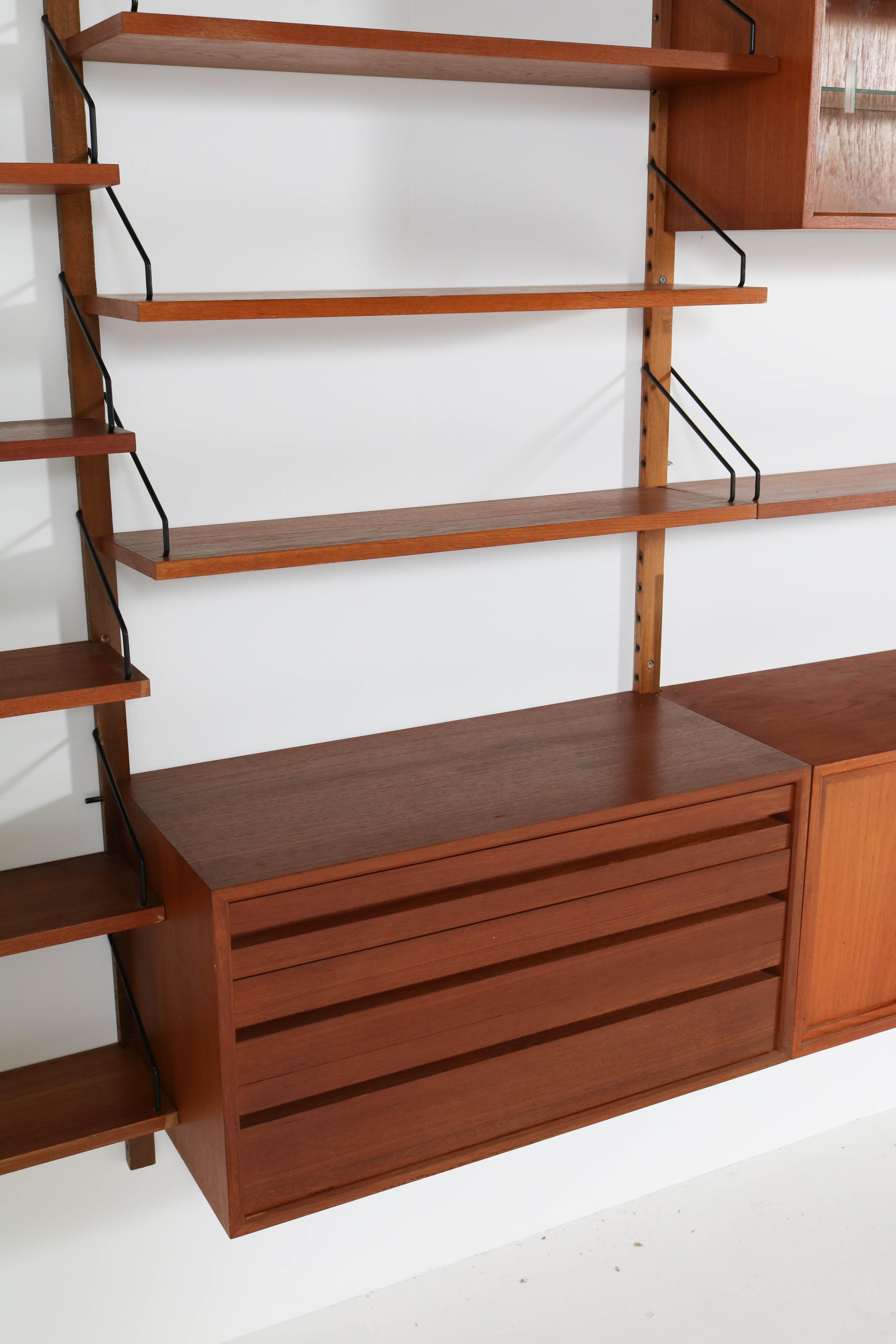 Large Teak Mid-Century Modern Royal Wall Unit by Poul Cadovius for Cado, 1960s 2