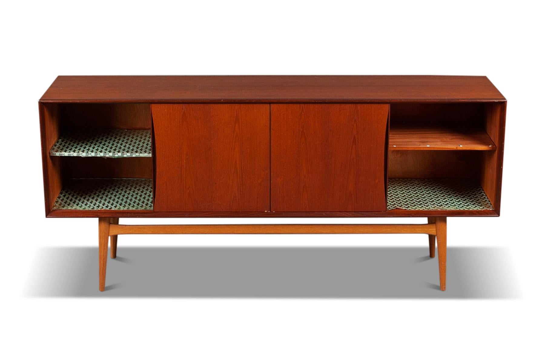 Mid-Century Modern Large Teak + Oak Credenza by Fredrik Kayser For Sale