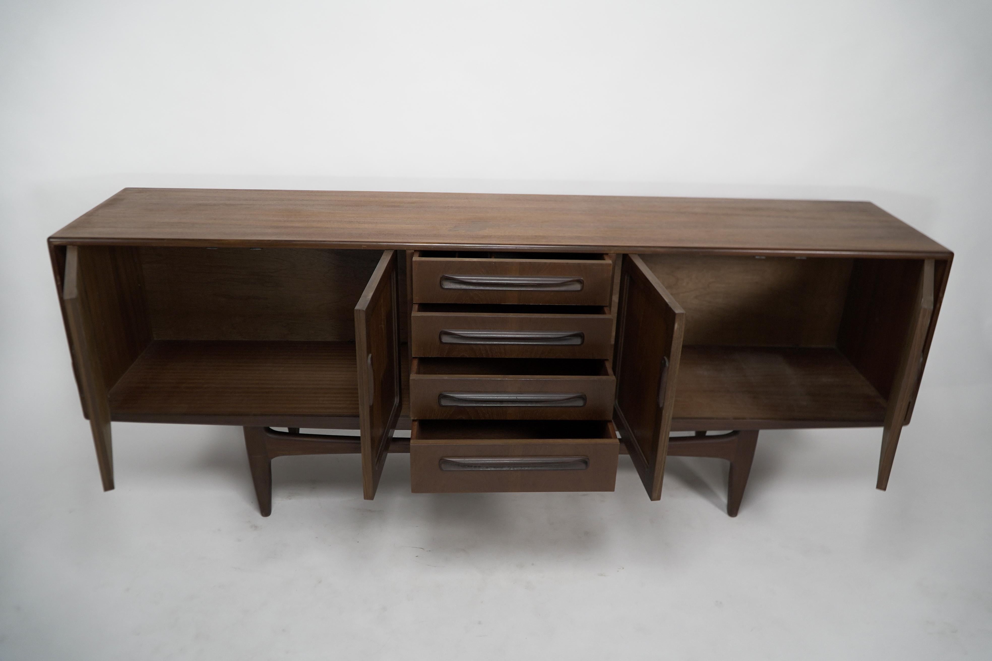G Plan from the Fresco range designed by VB Wilkins. 
A longer than usual mid-century teak sideboard.