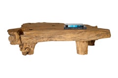 Large Teak Slab Coffee Table