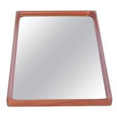 Gran espejo de pared de teca Markaryd Suecia 1960