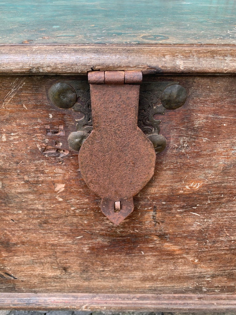 Teak Wood Chest / Box HandCarved from Madura, Java, c. 1950 For Sale
