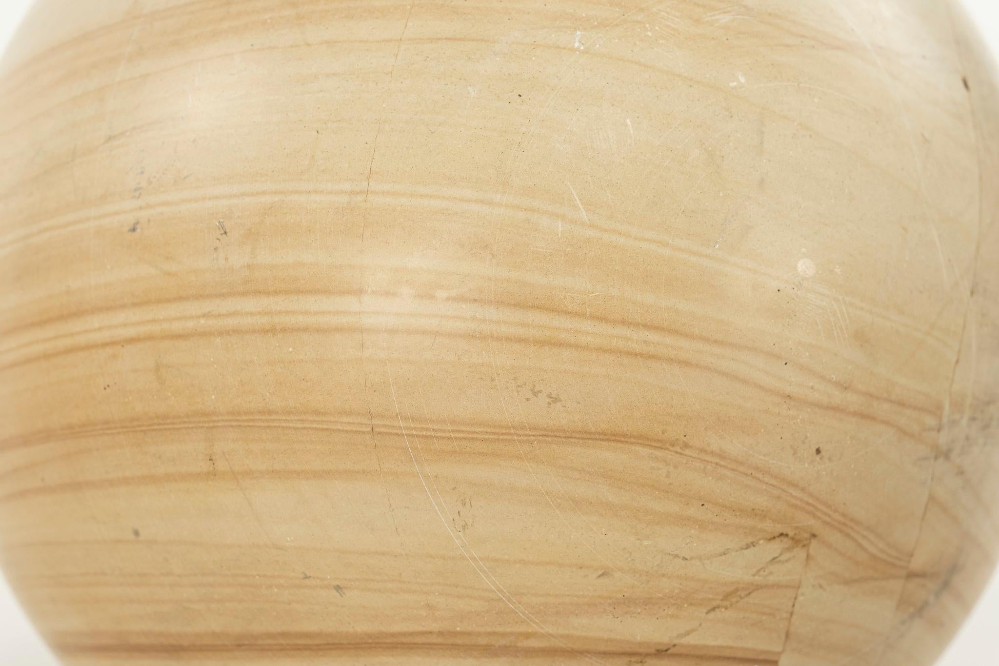 Sfera di marmo in legno di teak di grandi dimensioni, diametro 10