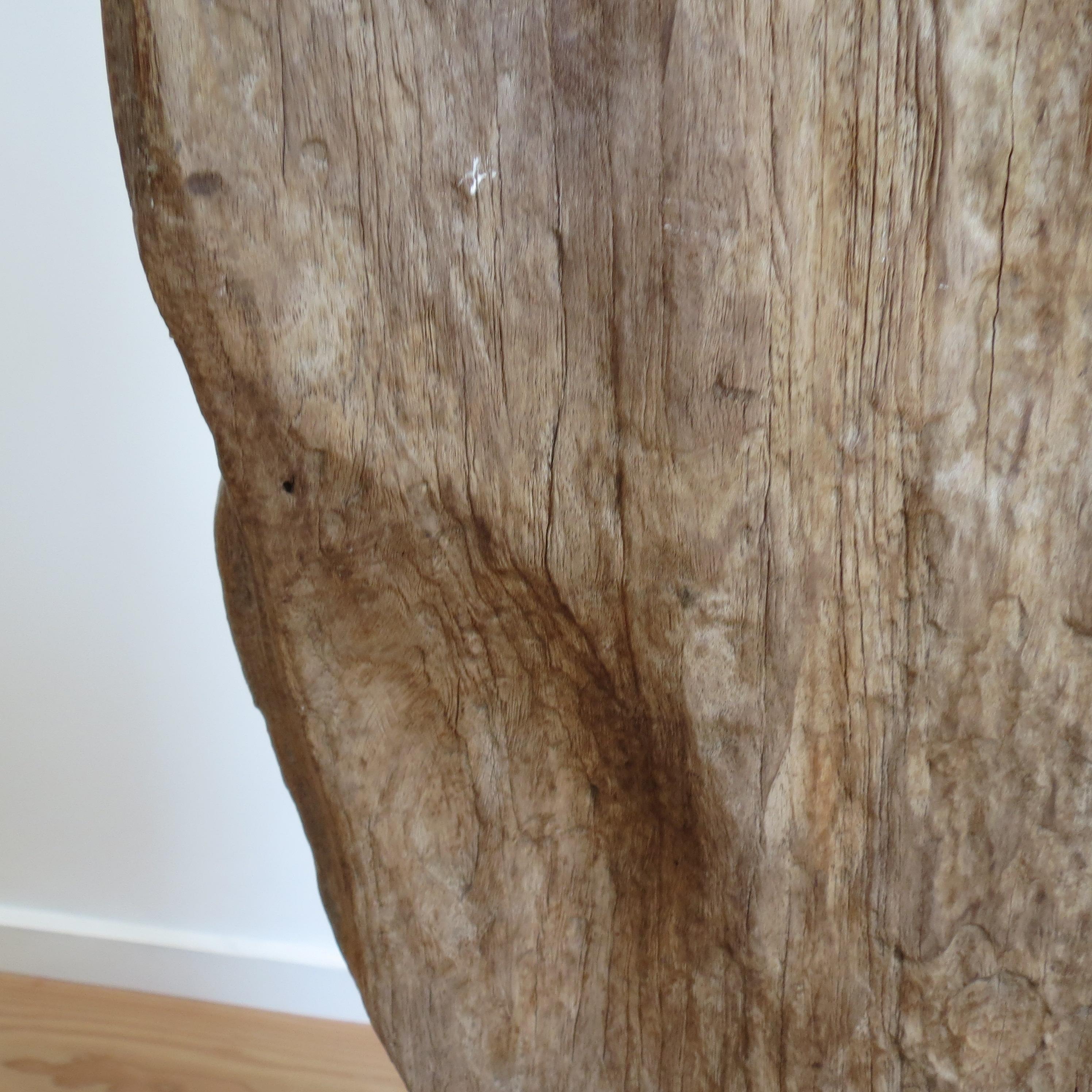 Grande sculpture en bois de teck naturel Forme organique 1970 en vente 5