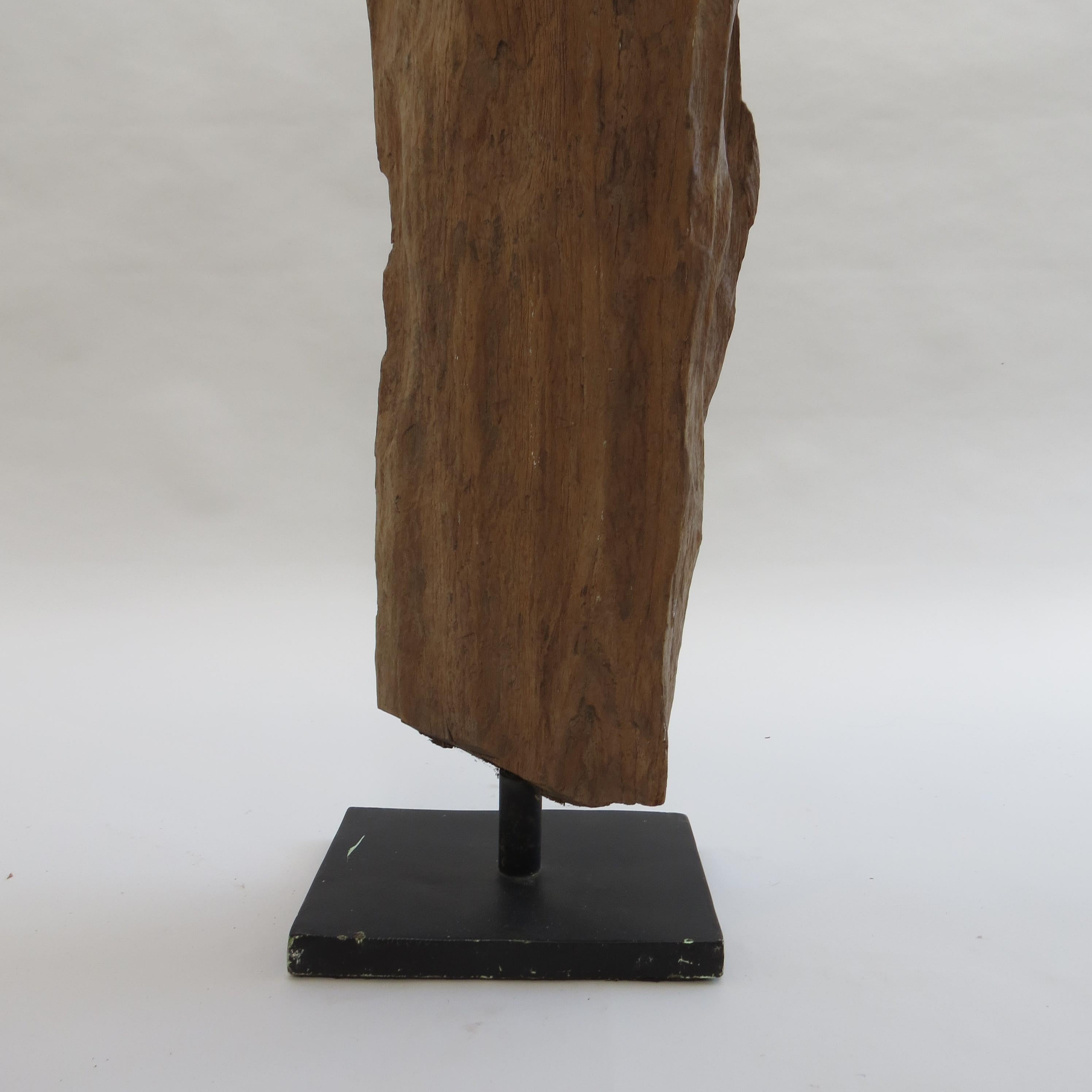 Large Teak Wood Natural Sculpture Organic Form 1970 For Sale 12