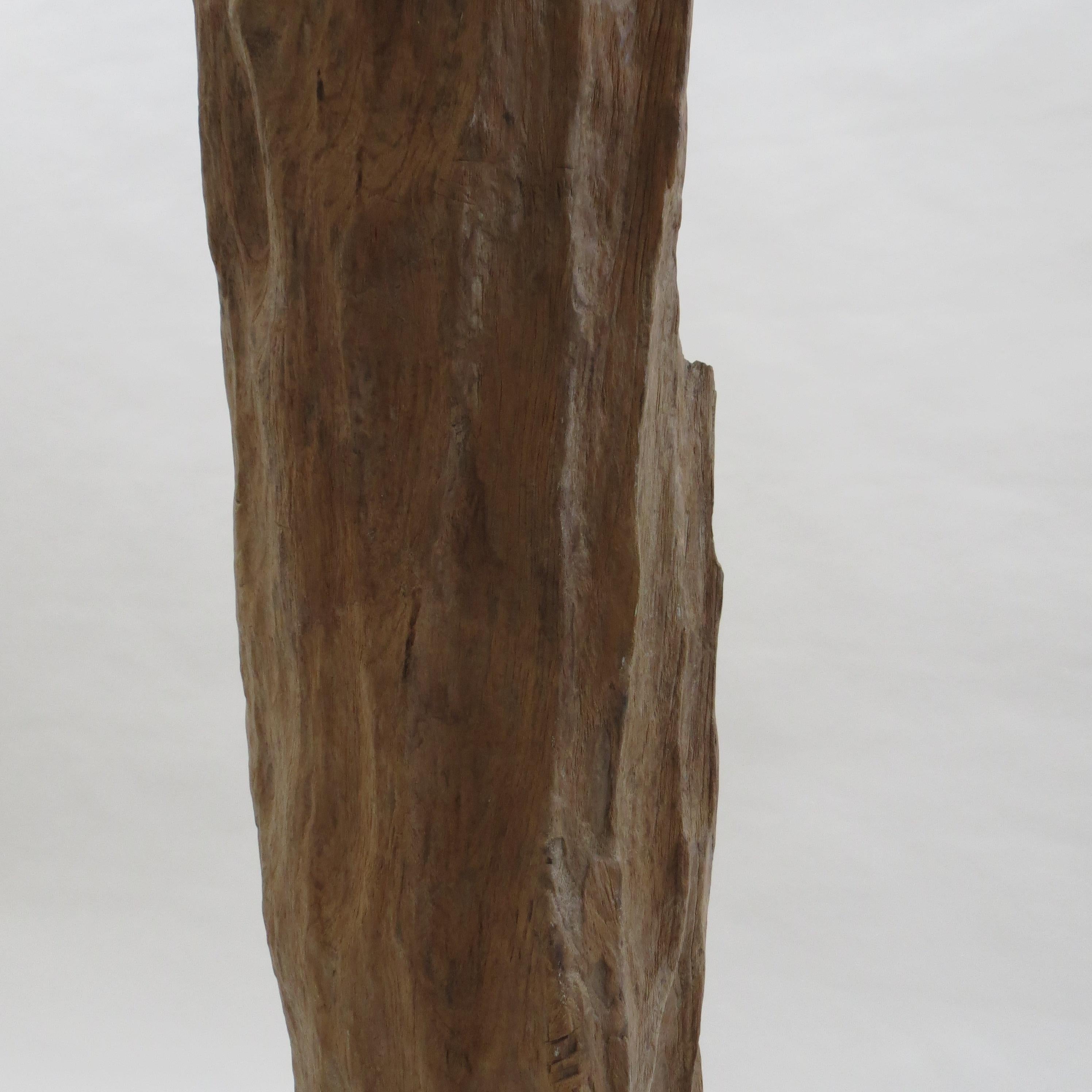 Large Teak Wood Natural Sculpture Organic Form 1970 For Sale 13