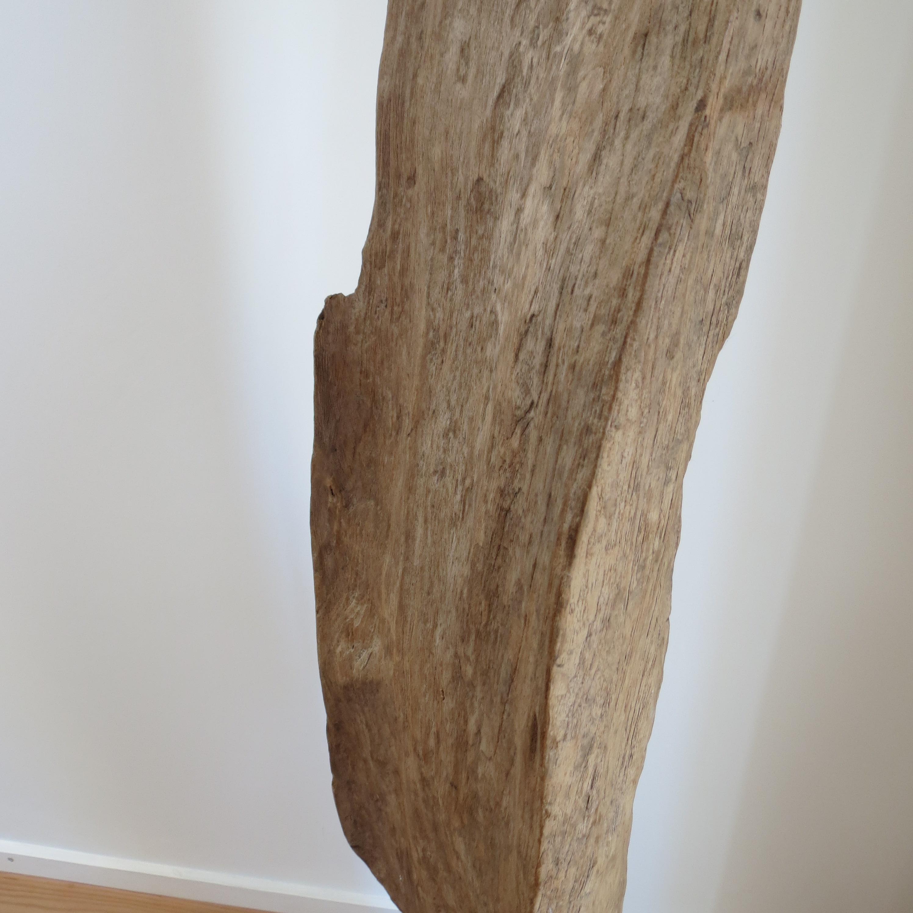 Teck Grande sculpture en bois de teck naturel Forme organique 1970 en vente