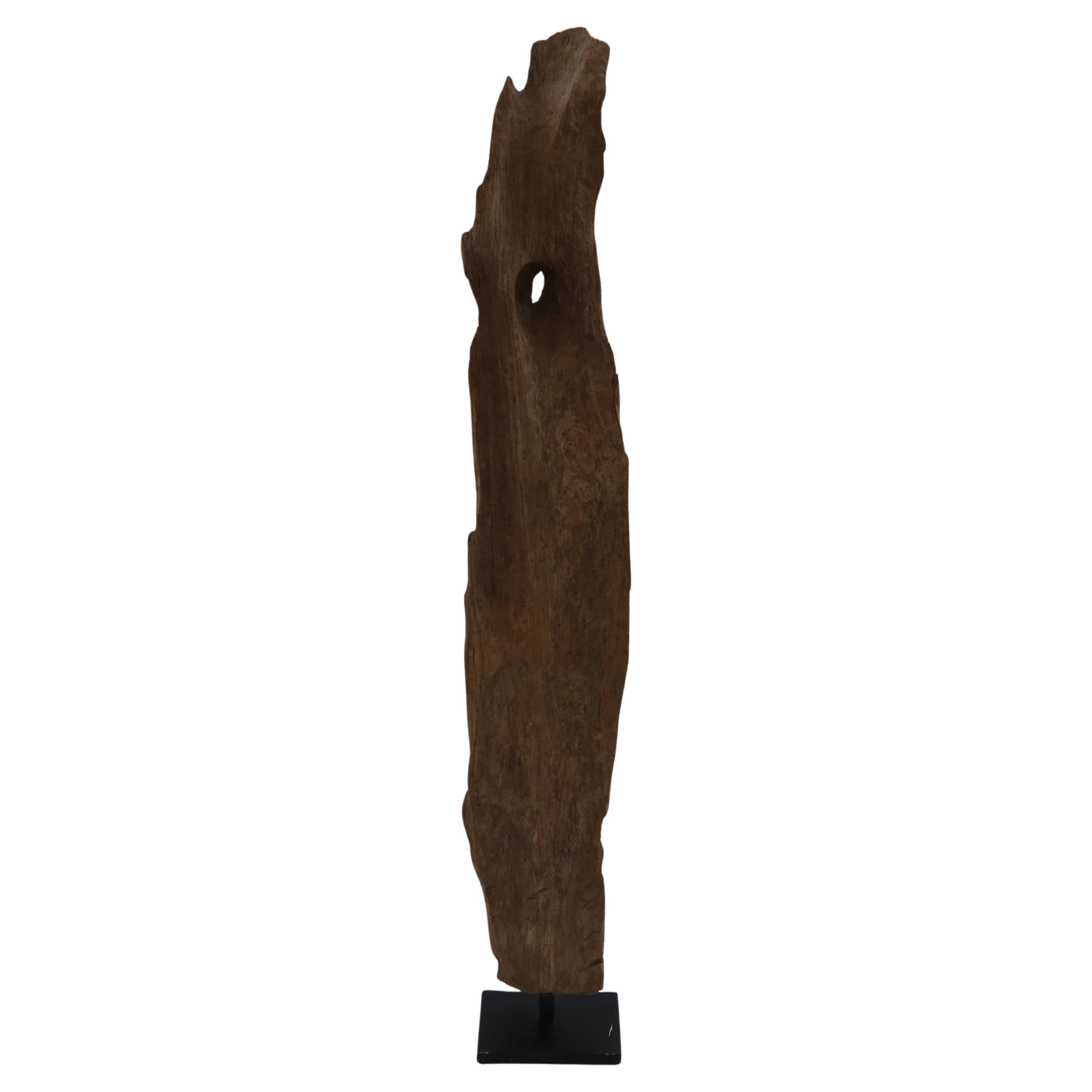 Large Teak Wood Natural Sculpture Organic Form 1970 For Sale